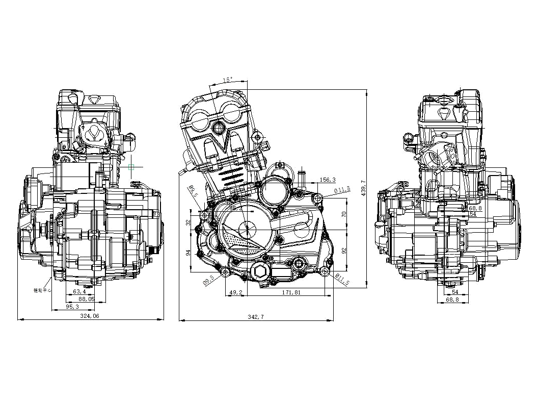 KBS300 发动机 产品悬挂图
